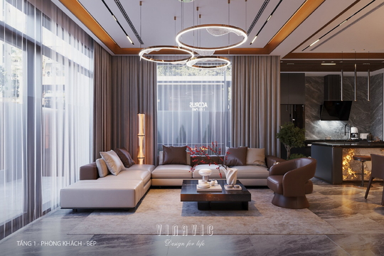 Nội thất hiện đại biệt thự 2 tầng (CĐT Mr Phòng - Ninh Bình) NT2372