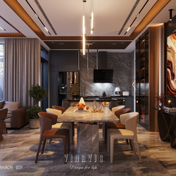 Nội thất hiện đại biệt thự 2 tầng (CĐT Mr Phòng - Ninh Bình) NT2372