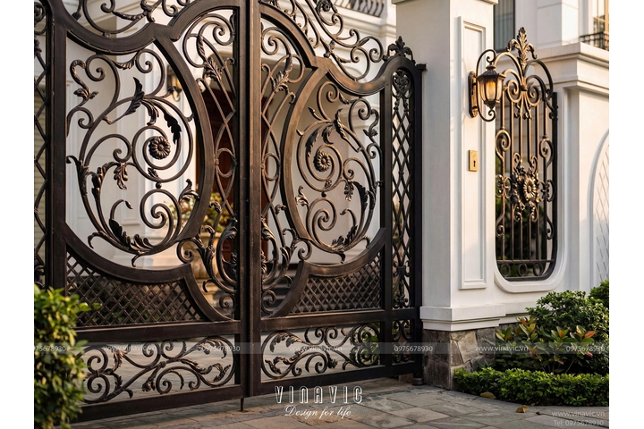 Thiết kế biệt thự phố tân cổ điển 3 tầng 1 áp mái 9x13m (117m2) BT2476