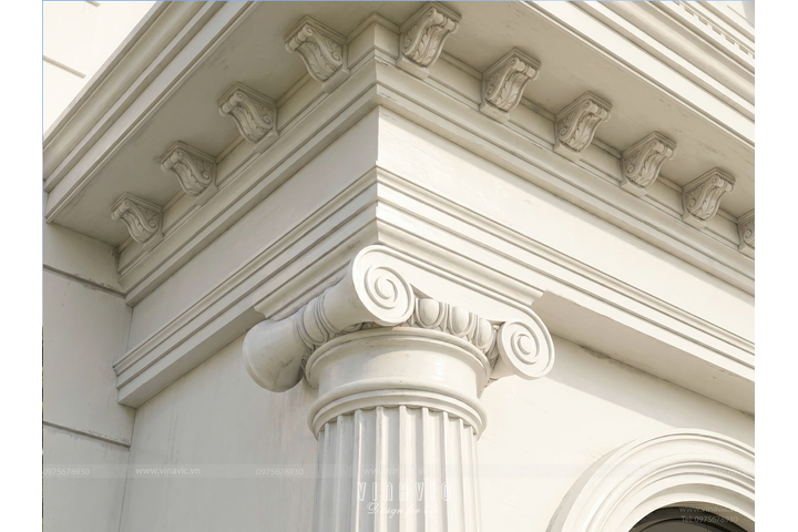 Mẫu biệt thự tân cổ điển 4 tầng kiểu Pháp có tầng hầm (25x14m) 350m2 Chung's Villa BT2479