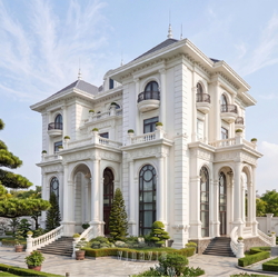 Mẫu biệt thự tân cổ điển 4 tầng kiểu Pháp có tầng hầm (25x14m) 350m2 Chung's Villa BT2479