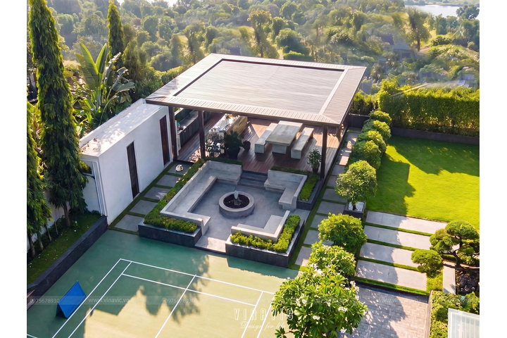 Biệt thự hiện đại 2 tầng có sân vườn (28x42m) 1176m2 BT2480