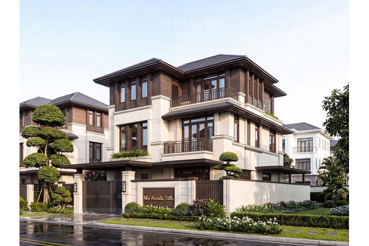 Biệt thự hiện đại​ 3 tầng mái Nhật (15x15m) 225m2 BT2481
