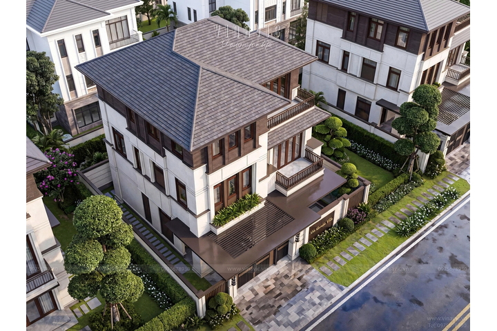 Biệt thự hiện đại​ 3 tầng mái Nhật (15x15m) 225m2 BT2481