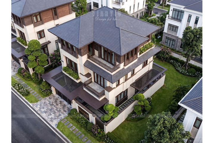 Biệt thự hiện đại​ 3 tầng mái Nhật (15x15m) 225m2 BT2481