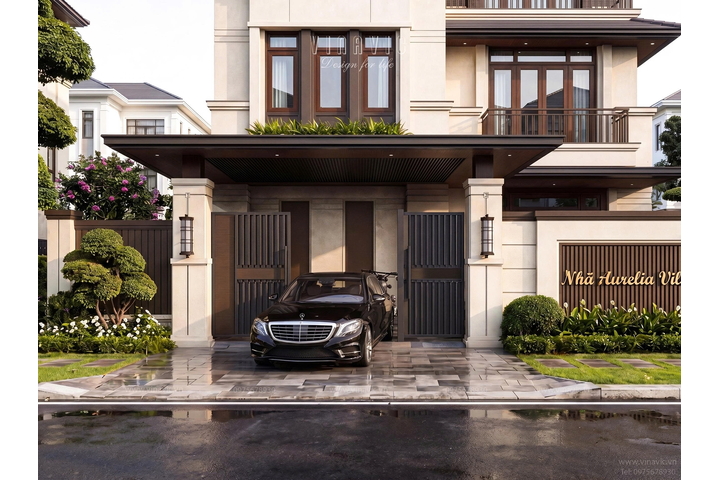 Biệt thự hiện đại​ 3 tầng mái Nhật (15x15m) 225m2 BT2481