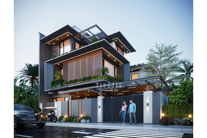 Biệt thự hiện đại 3 tầng (16x16m) 256m2 BT2482