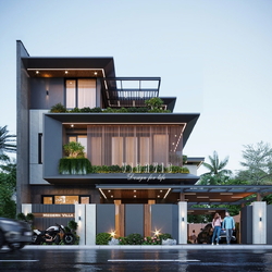 Biệt thự hiện đại 3 tầng (16x16m) 256m2 BT2482
