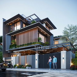 Biệt thự hiện đại 3 tầng (16x16m) 256m2 BT2482