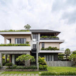Biệt thự 3 tầng hiện đại chữ L mái Nhật (20x24m) 480m2 BT2483