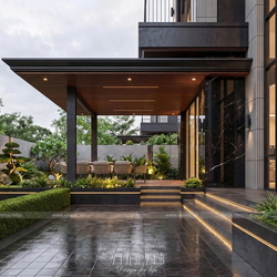 Thiết kế biệt thự 3 tầng hiện đại 408m2 (17x24m) BT2487