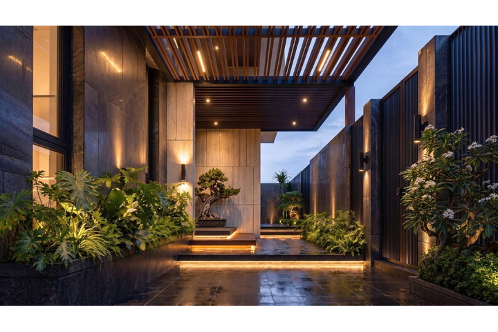 Thiết kế biệt thự hiện đại 4 tầng 247m2 (19x13m) BT2490