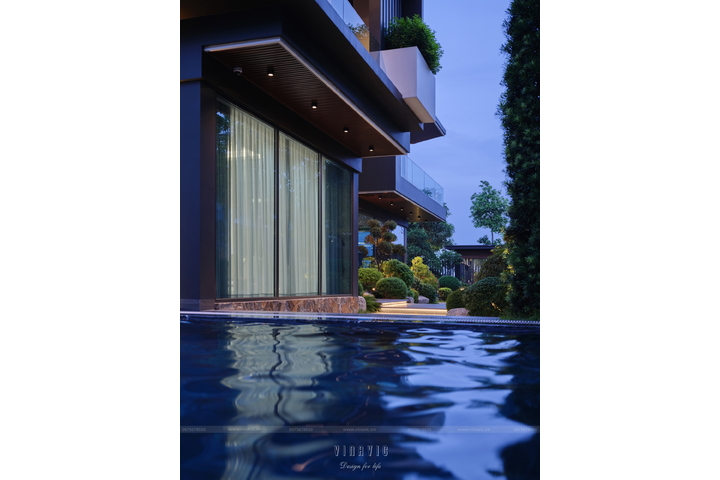 Thi công trọn gói biệt thự hiện đại 3 tầng 420m2 tại Bắc Giang TCB2259