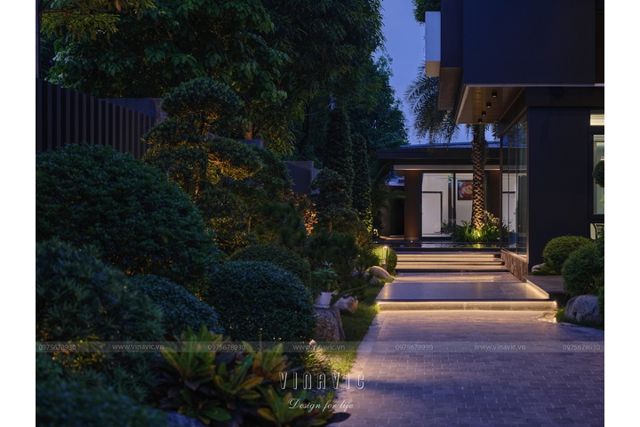 Thi công trọn gói biệt thự hiện đại 3 tầng 420m2 tại Bắc Giang TCB2259