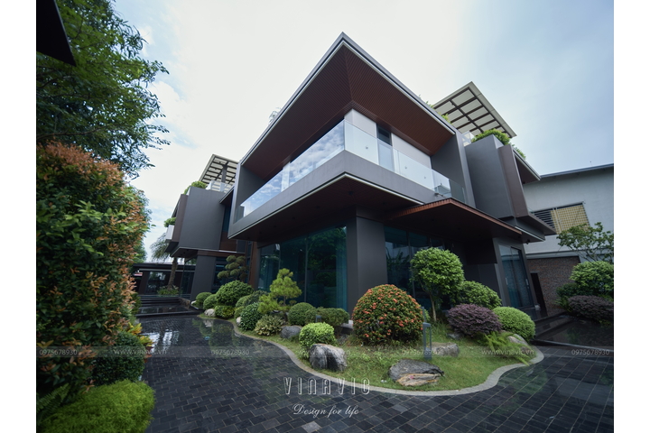 Thi công trọn gói biệt thự hiện đại 3 tầng 420m2 tại Bắc Giang TCB2259