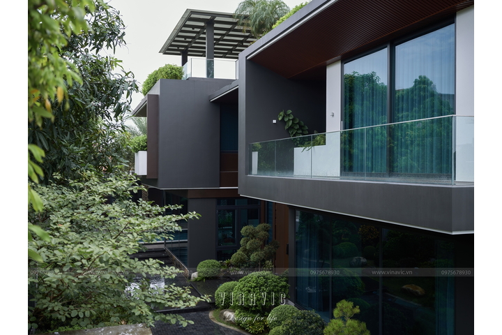 Hoàn thiện biệt thự hiện đại 3 tầng 420m2 tại Bắc Giang TCB2259