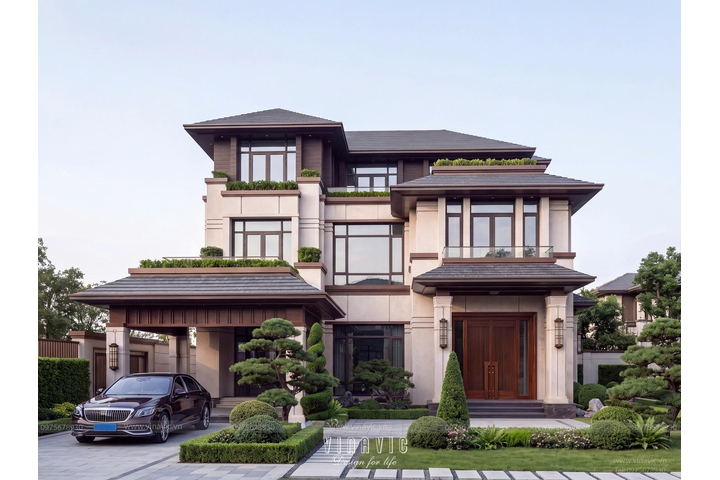 Thiết kế biệt thự hiện đại 3 tầng 16x17m (272m2) BT2495