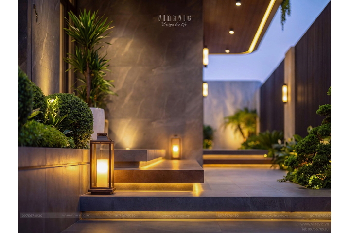 Thiết kế biệt thự hiện đại 4 tầng 247m2 (19x13m) BT2498