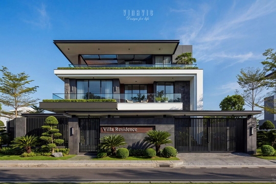 Biệt thự biệt thự hiện đại 3 tầng mái bằng 18x19m (342m2) BT2506