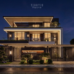 Biệt thự biệt thự hiện đại 3 tầng mái bằng 18x19m (342m2) BT2506