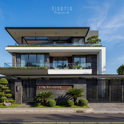 Biệt thự biệt thự hiện đại 3 tầng mái bằng 18x19m (342m2) BT2506