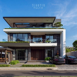Biệt thự biệt thự hiện đại 3 tầng mái bằng 18x19m (342m2) BT2506