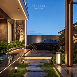 Biệt thự biệt thự hiện đại 3 tầng mái bằng 18x19m (342m2) BT2506