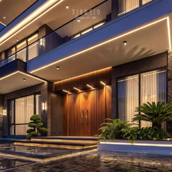 Biệt thự biệt thự hiện đại 3 tầng mái bằng 18x19m (342m2) BT2506