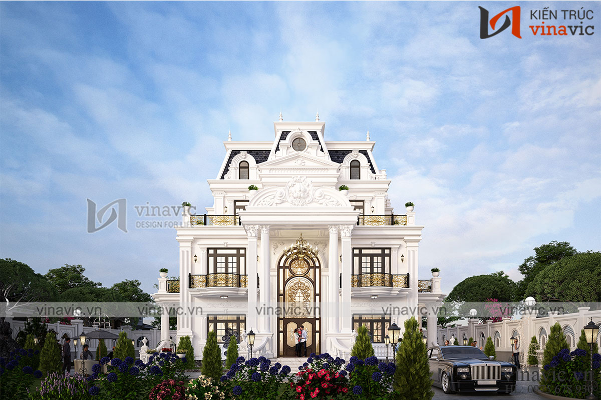 Biệt thự tân cổ điển 3 tầng nguy nga bề thế 