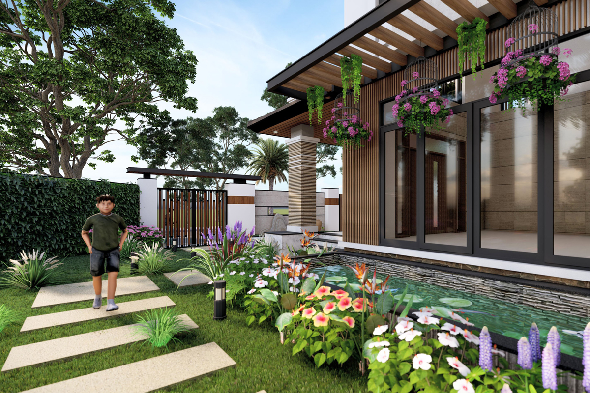 Thiết kế villa biệt thự 2 tầng hiện đại 2 măt tiền ở cần thơ bt2109 Thiết kế villa biệt thự 2 tầng hiện đại 2 măt tiền ở cần thơ bt2109