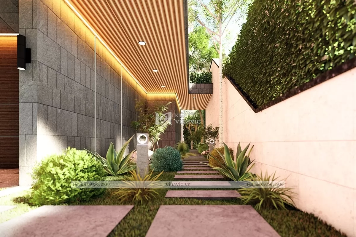 Mẫu nhà hiện đại 3 tầng 1 tum BT2117