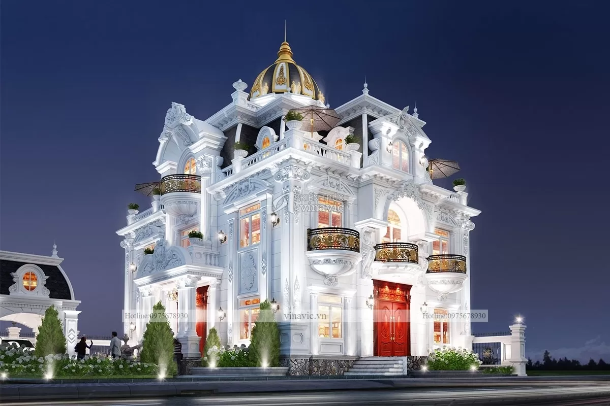 Biệt thự cổ điển 2 tầng 180m2 đẹp như cung điện BT2120