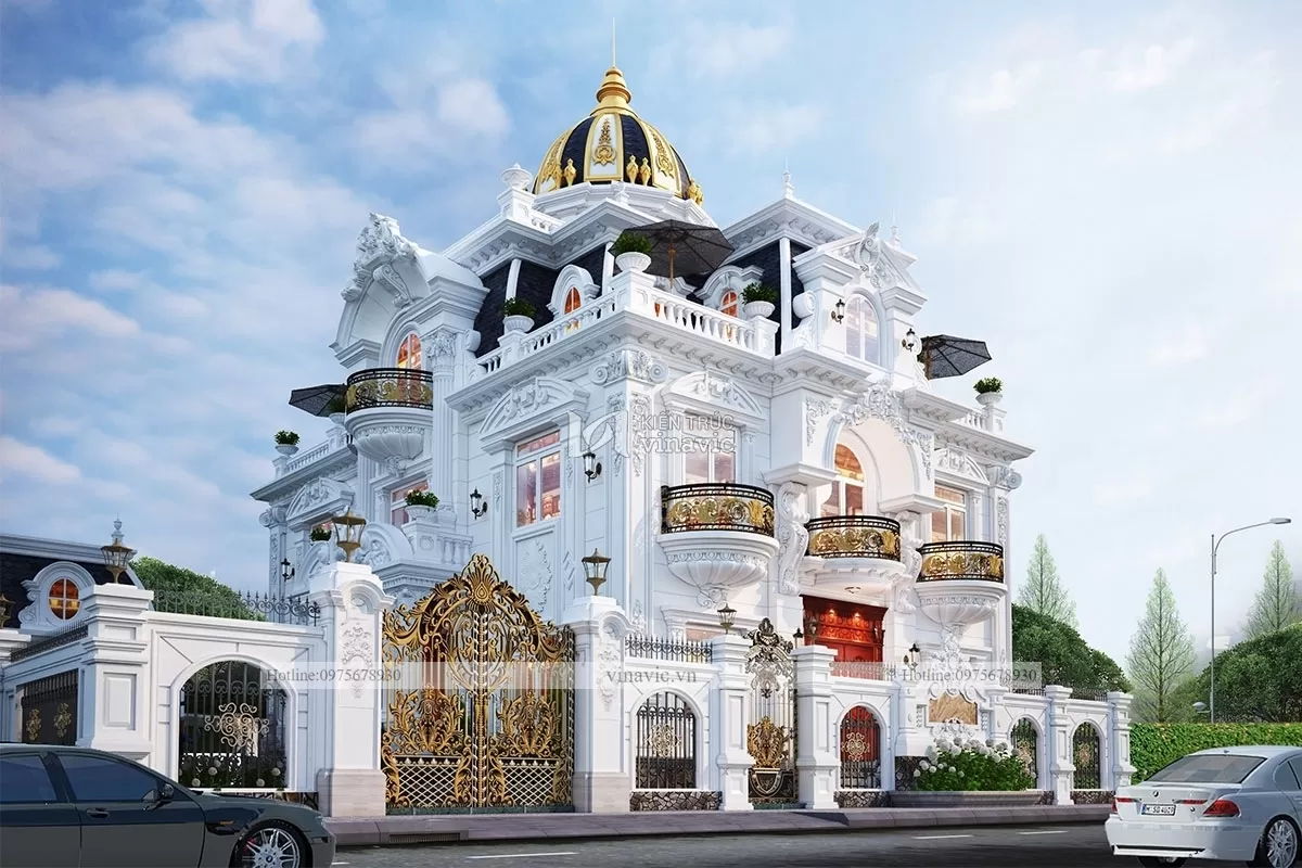 Biệt thự cổ điển 2 tầng 180m2 đẹp như cung điện BT2120