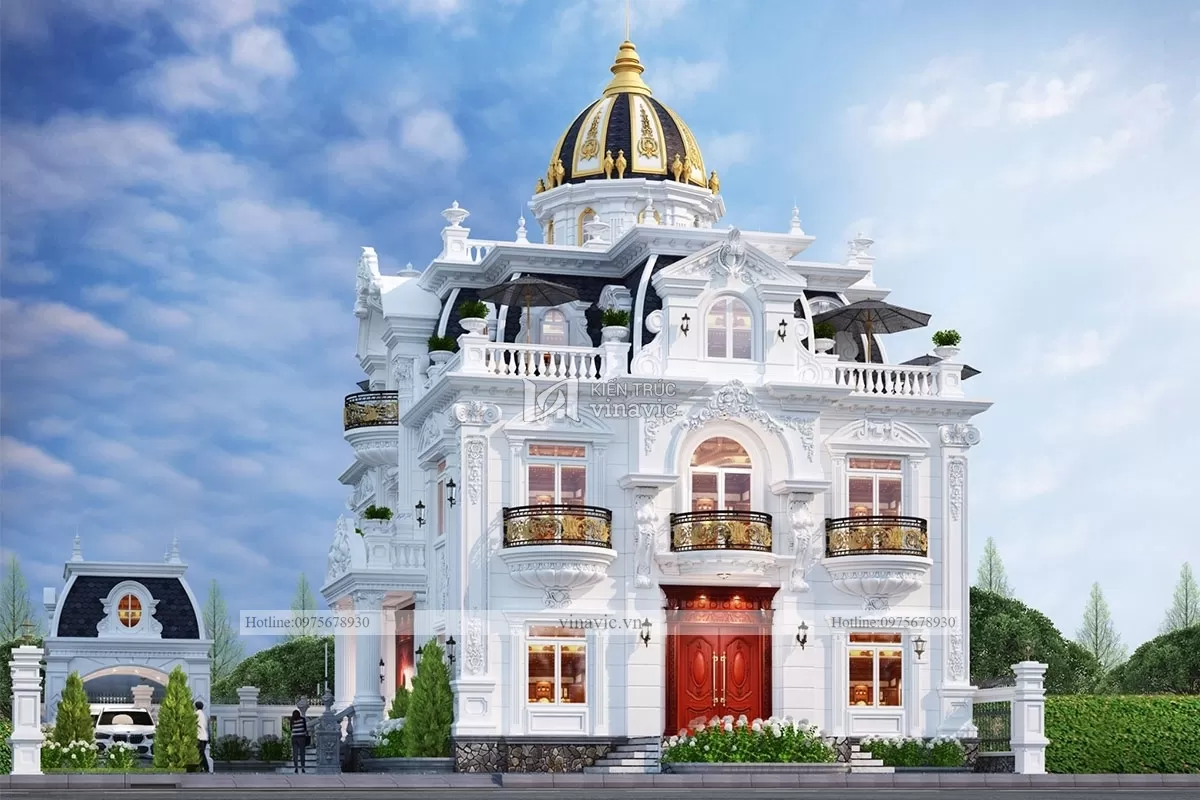 Biệt thự cổ điển 2 tầng 180m2 đẹp như cung điện BT2120