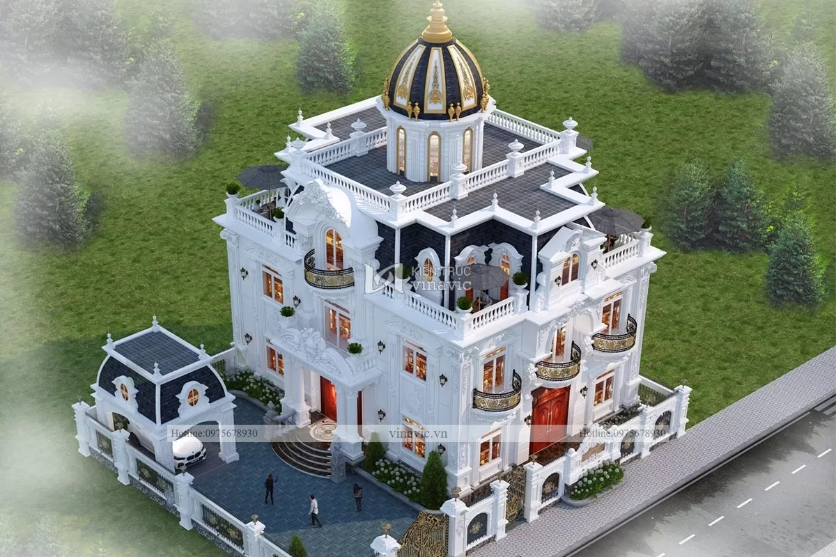 Biệt thự cổ điển 2 tầng 180m2 đẹp như cung điện BT2120