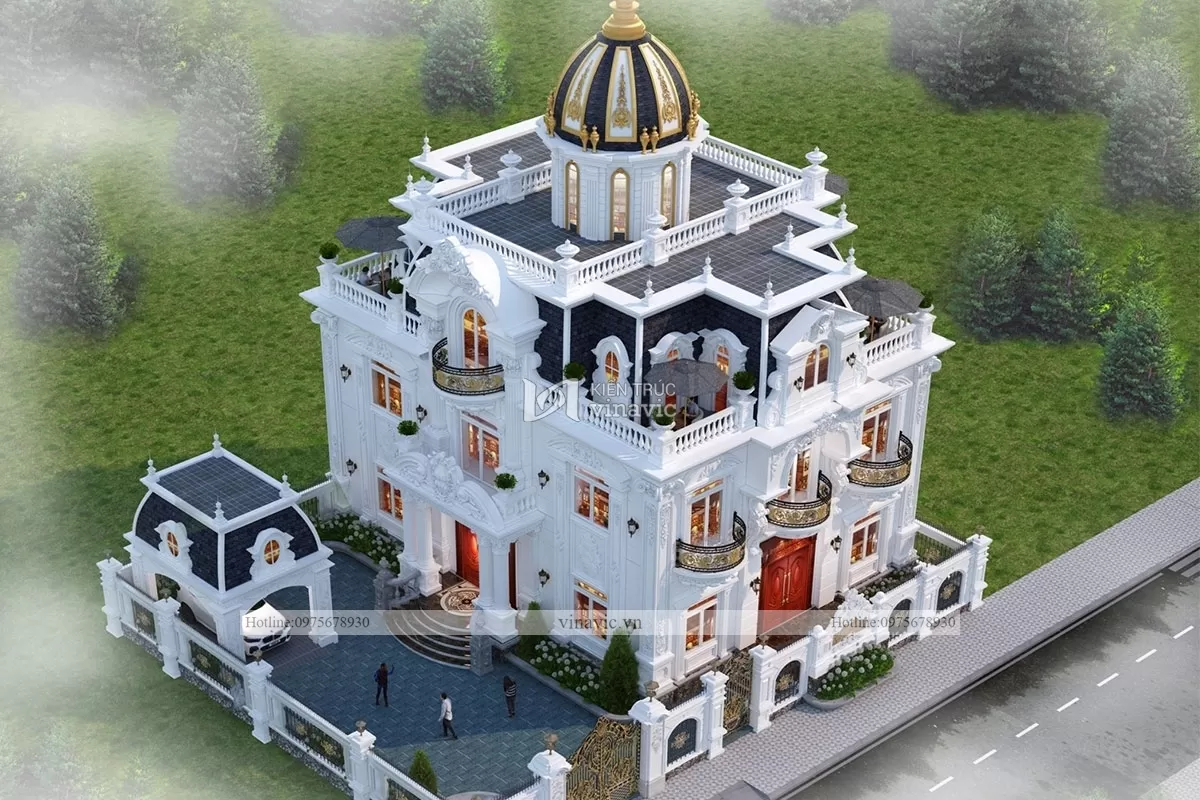 Biệt thự cổ điển 2 tầng 180m2 đẹp như cung điện BT2120