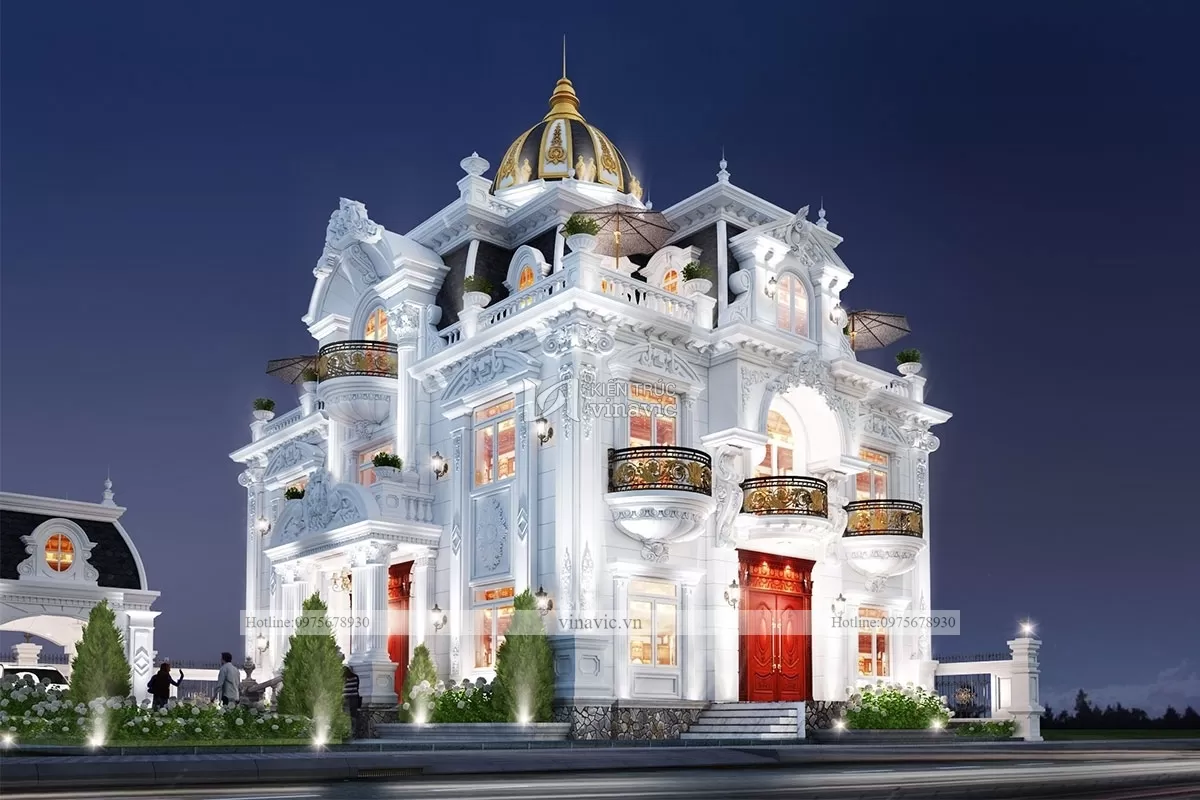 Biệt thự cổ điển 2 tầng 180m2 đẹp như cung điện BT2120