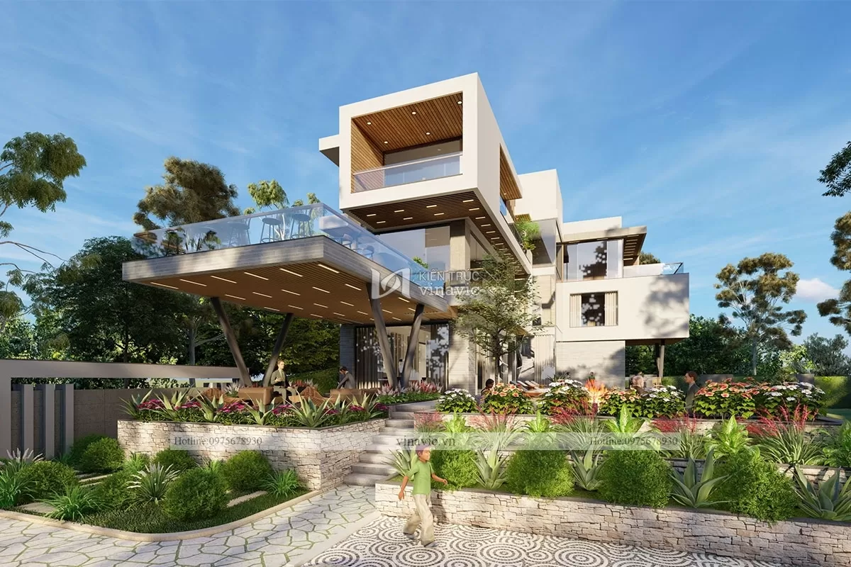 Biệt thự hiện đại 3 tầng sang trọng và đẳng cấp ở sân golf Tam Đảo