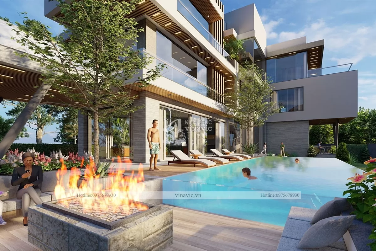 Biệt thự hiện đại 3 tầng sang trọng và đẳng cấp ở sân golf Tam Đảo