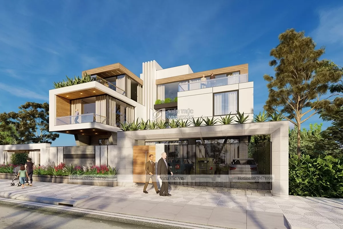 Biệt thự nghỉ dưỡng 3 tầng hiện đại kiểu singapore