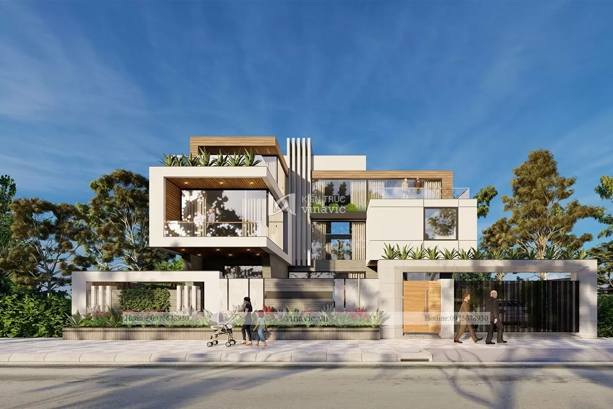 Biệt thự nghỉ dưỡng 3 tầng hiện đại kiểu singapore