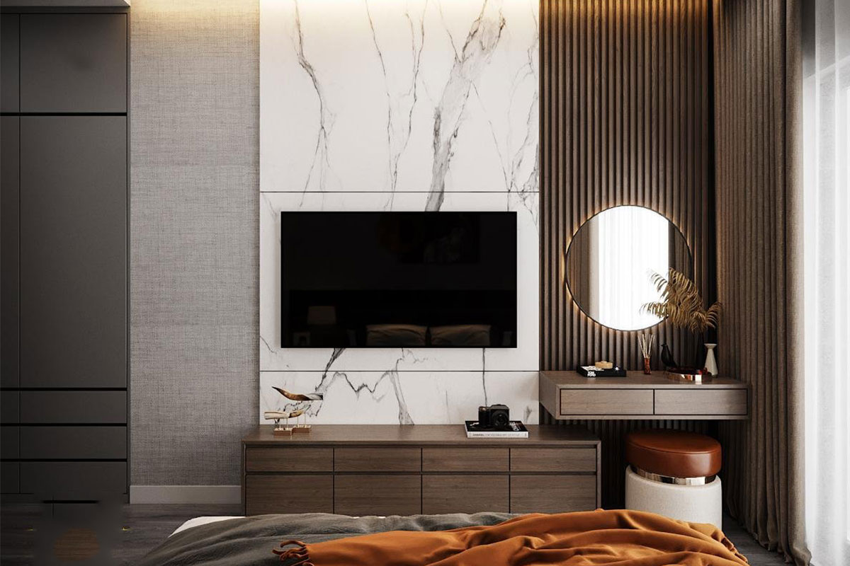 phòng ngủ master biệt thự song lập nt2103