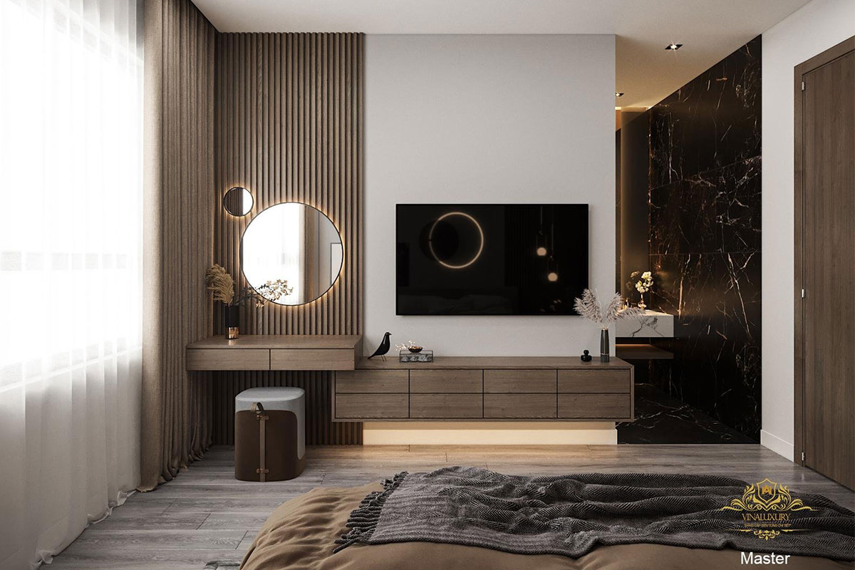 phòng ngủ master biệt thự song lập nt2103