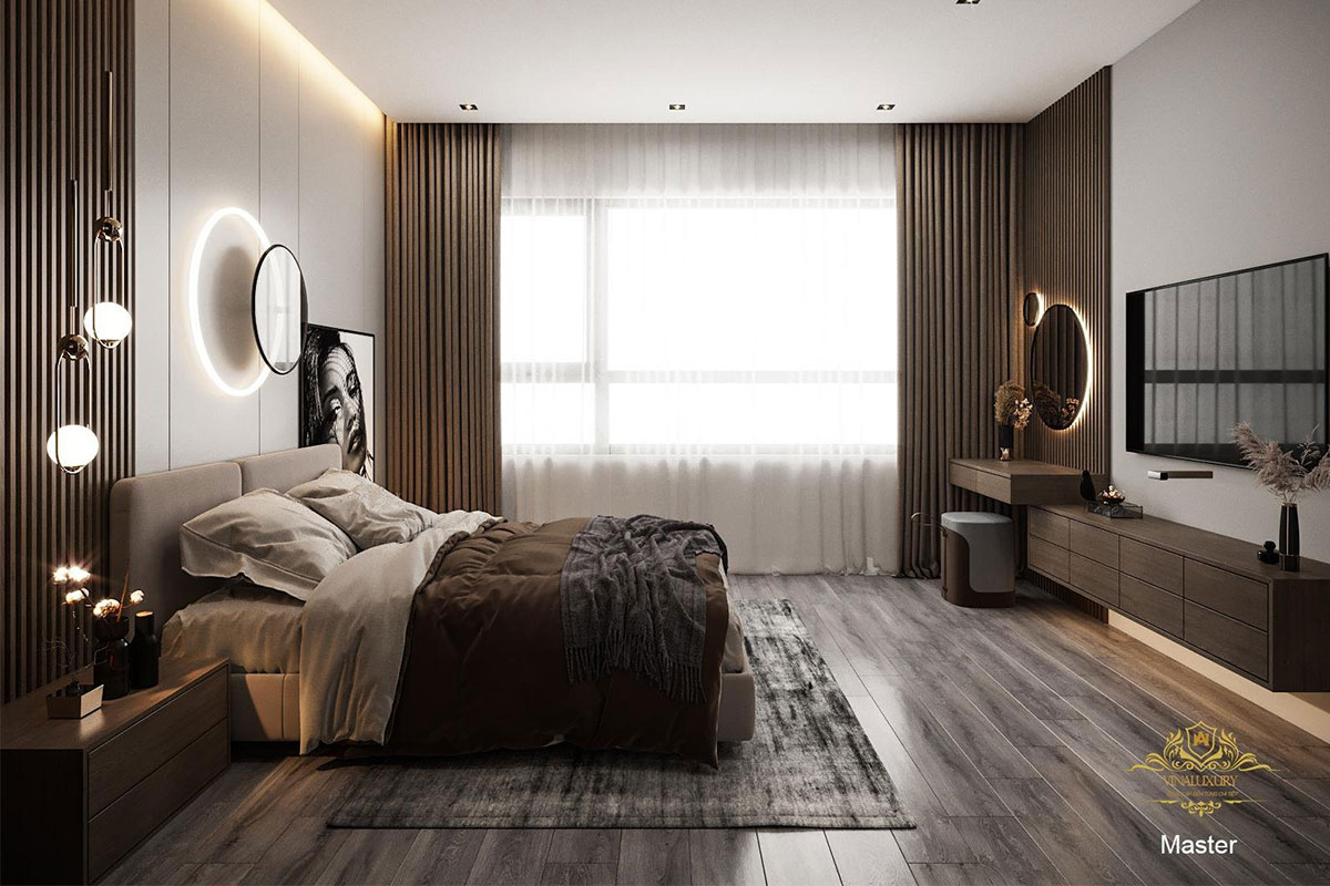 phòng ngủ master biệt thự song lập nt2103
