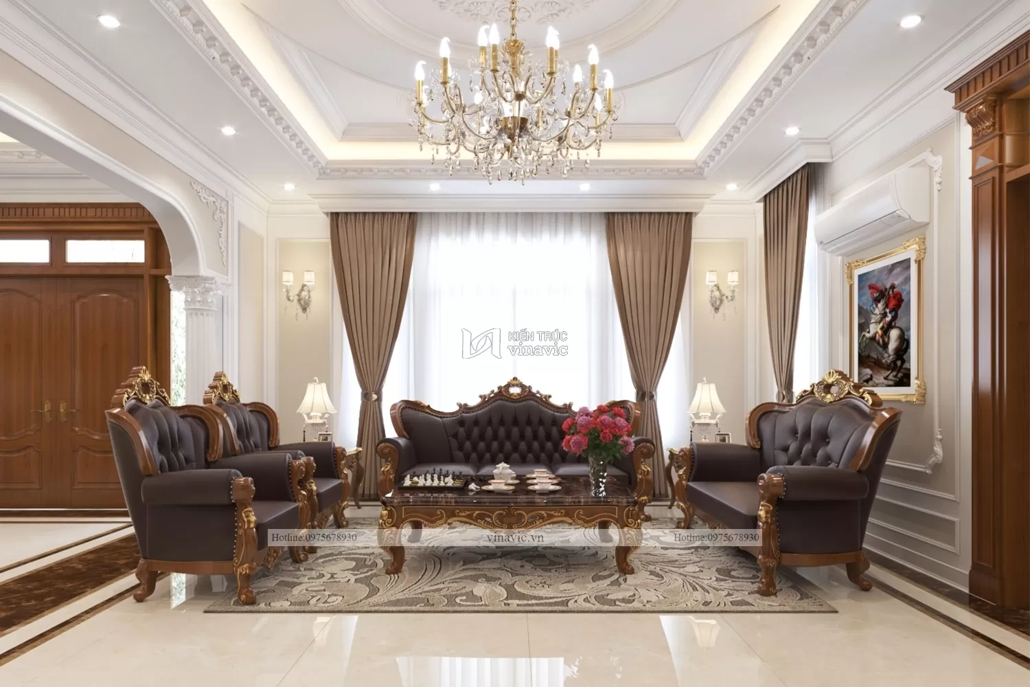 Thiết kế nội thất biệt thự 2 tầng view 03