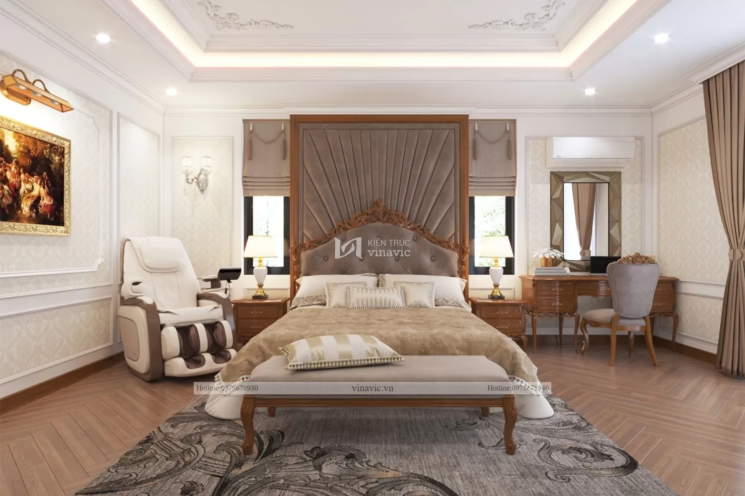 Thiết kế nội thất biệt thự 2 tầng view phòng ngủ 2