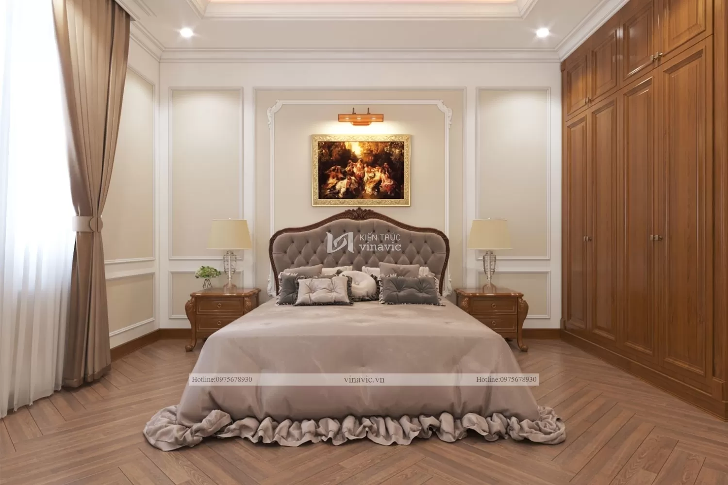 Thiết kế nội thất biệt thự 2 tầng view phòng ngủ 3