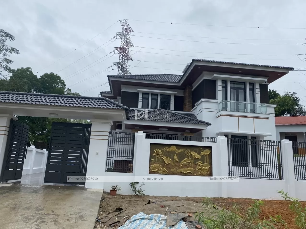 thi công hoàn thiện biệt thự 2 tầng mái nhật tcbt2104