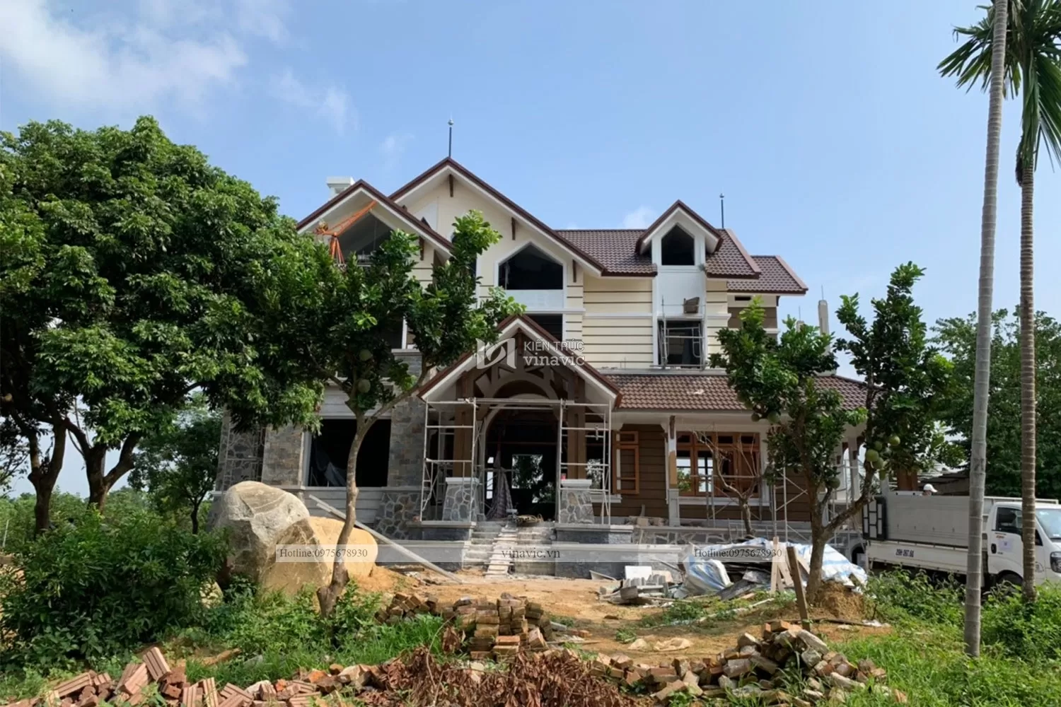 Thi công trọn gói biệt thự 2 tầng ở Lạng Sơn