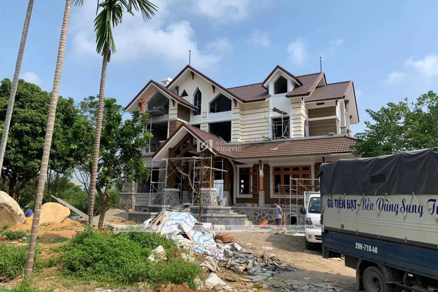 Thi công trọn gói biệt thự 2 tầng ở Lạng Sơn